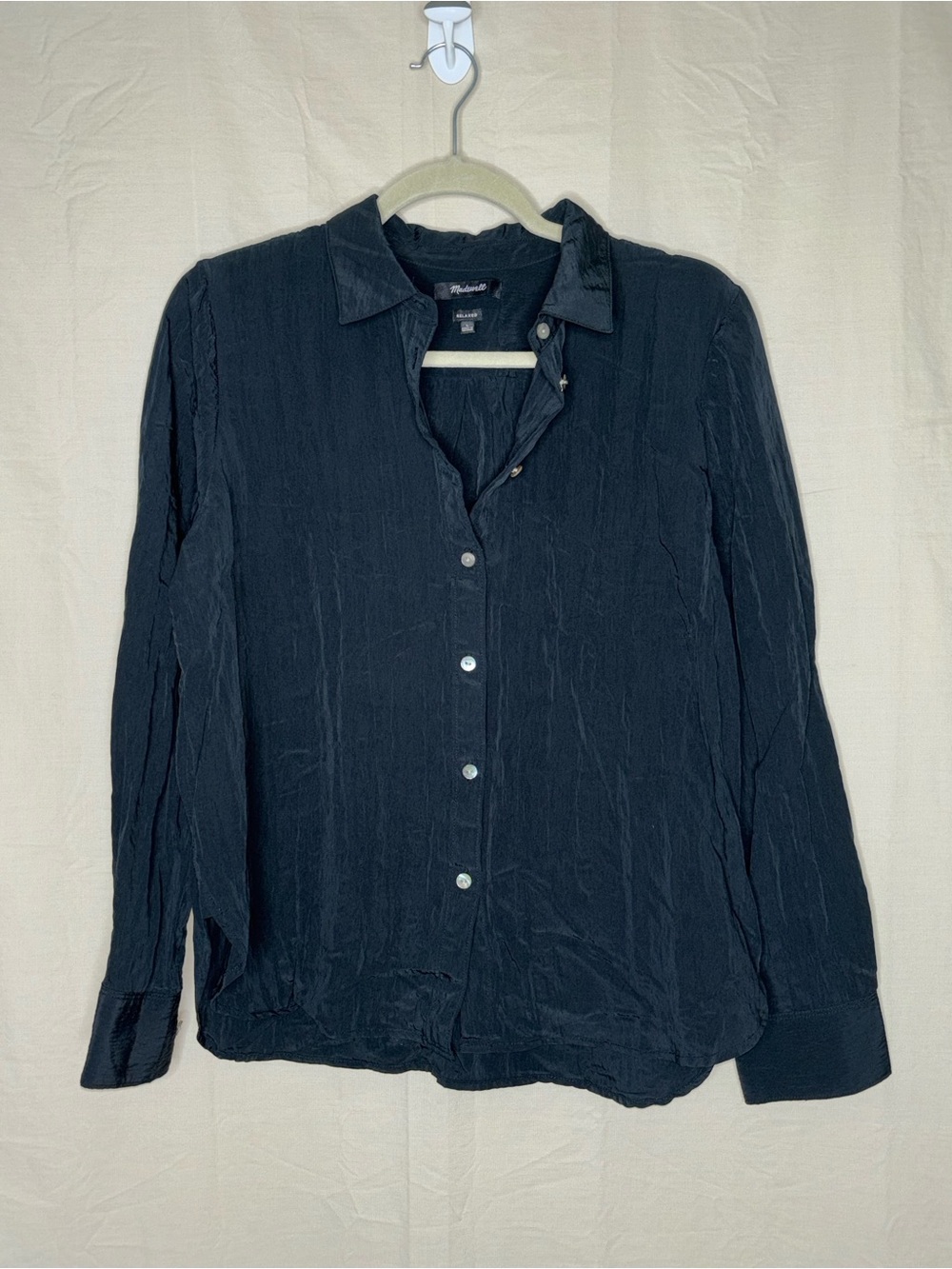 Madewell Black Button-Up Blouse
